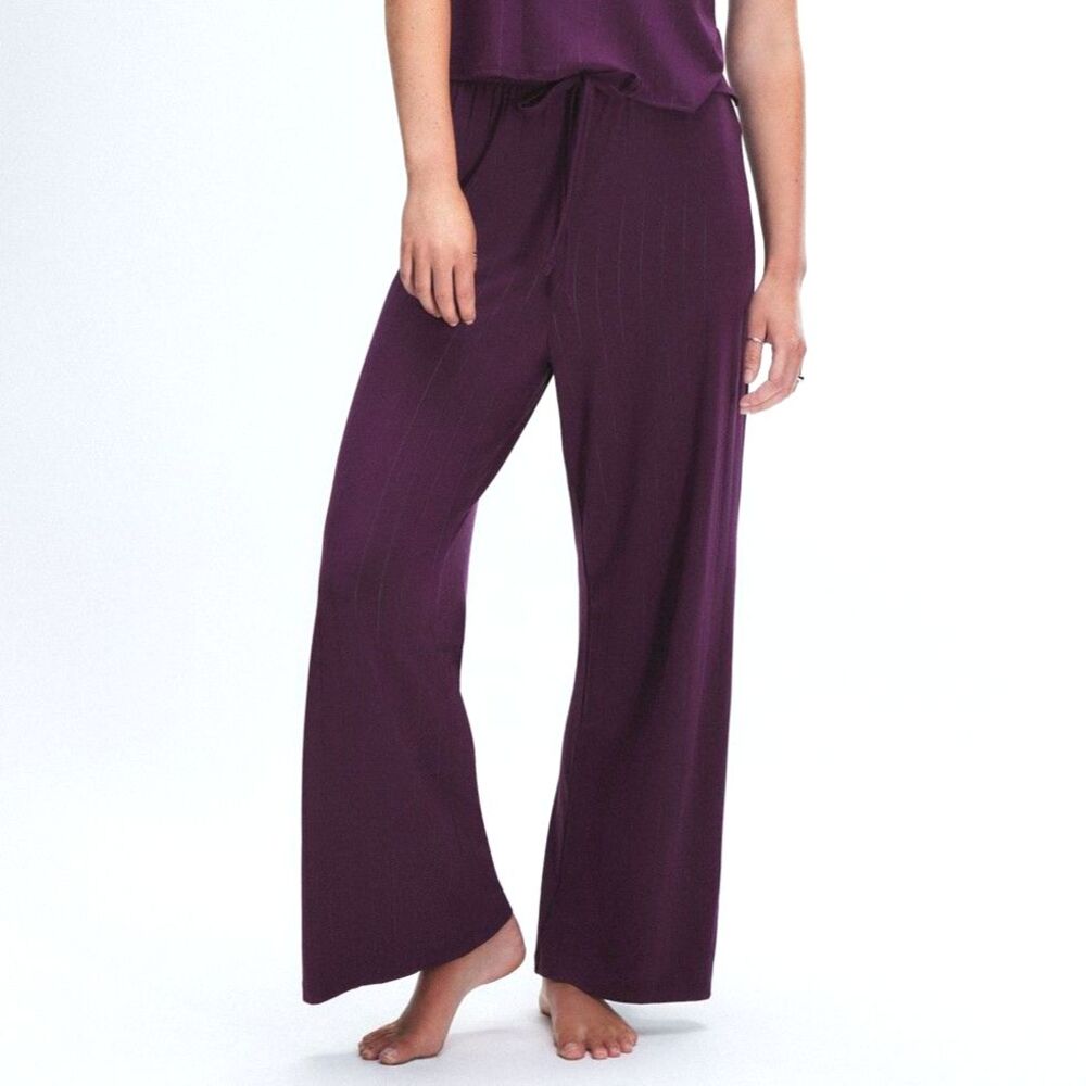 Savage X Fenty Sleek Stitch Modal Sleep Pant Purple Medium Pajama Lounge Stretch